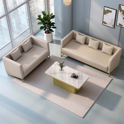 CoyNet Sofa Boutique Modern Minimalist Reception Sofa Set With Coffee Table