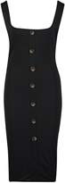 Thumbnail for your product : boohoo NEW Womens Jumbo Rib Mock Horn Detail Bodycon Midi Dress in Viscose