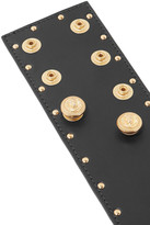 Thumbnail for your product : Balmain Embellished Leather Waist Belt