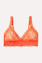 Thumbnail for your product : Hanky Panky Signature Neon Stretch-lace Soft-cup Bra - Orange