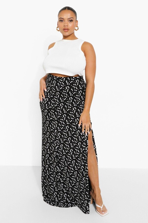 floral maxi button skirt