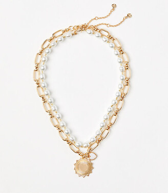 LOFT Pearlized Layered Necklace