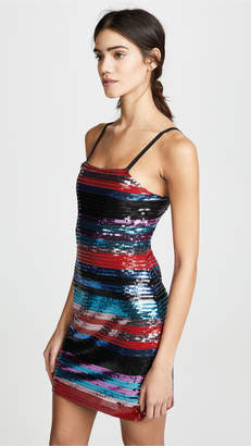 WAYF Manfi Stripe Sequin Dress