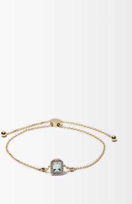 Anissa Kermiche March Diamond, Aquamarine & 14kt Gold Bracelet