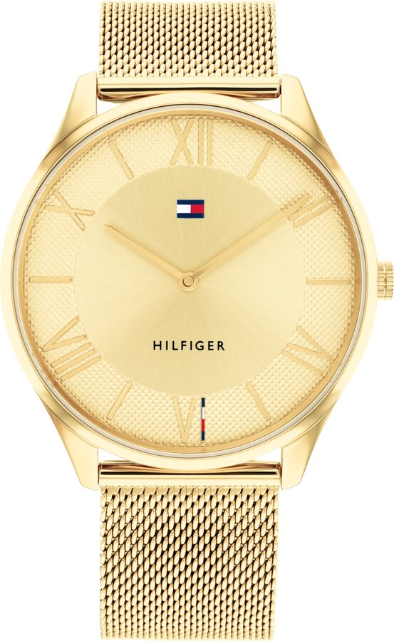 Tommy Hilfiger Watch Th. 248.1.20.1820 Stainless Steel Blue Face Gold Trim