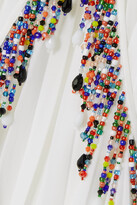 Thumbnail for your product : Christopher Kane Bead-embellished Pleated Georgette Midi Dress - Off-white
