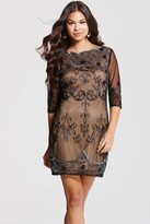 Thumbnail for your product : Little Mistress Frock and Frill Mocha Lace Embroidery Overlay