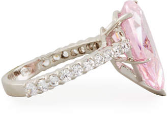 FANTASIA Large Pear-Cut Crystal Ring, Pink