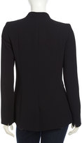 Thumbnail for your product : Catherine Malandrino Long-Sleeve Open-Front Crepe Jacket, Black