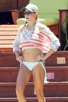 Thumbnail for your product : Wildfox Couture Born on the 4th of July Cropped Sweater in Hazy Blue