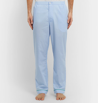 Sleepy Jones Henry Piped Cotton-Poplin Pyjama Set