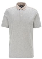 Thumbnail for your product : HUGO BOSS Regular-fit polo shirt in cotton with woven trims