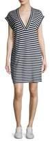 Thumbnail for your product : ATM Anthony Thomas Melillo Striped Extended Shoulder Shift Dress