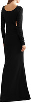 Thumbnail for your product : HANEY Embellished Cutout Stretch-cady Gown
