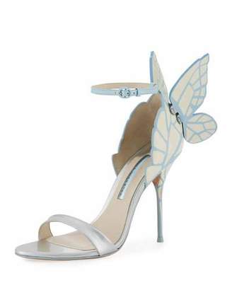 Sophia Webster Chiara Butterfly Wing Bridal Sandals, Ice