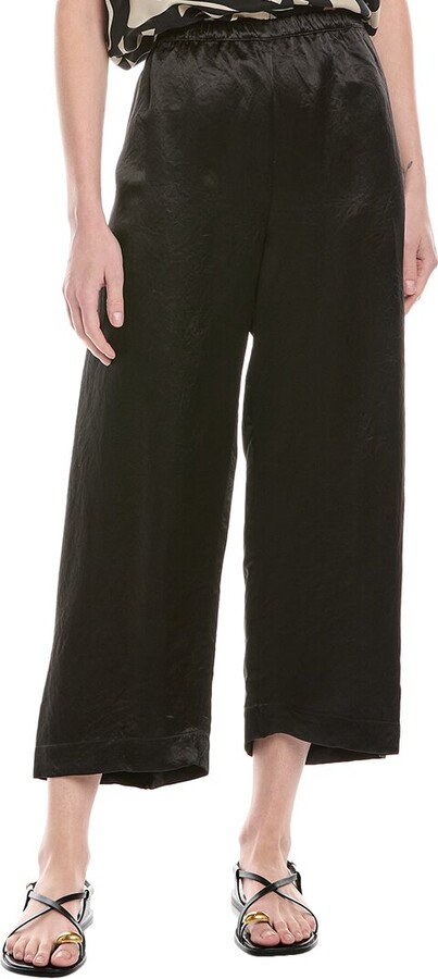 Enza Costa Hammered Satin Ankle Pant