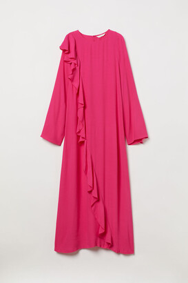 H&M Flounced Maxi Dress - Pink