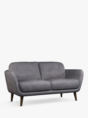 John Lewis & Partners Arlo Small 2 Seater Leather Sofa, Dark Leg