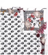 Thumbnail for your product : Alexander McQueen Skull floral print scarf