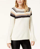 Thumbnail for your product : Kensie Fair Isle Bell-Sleeve Sweater
