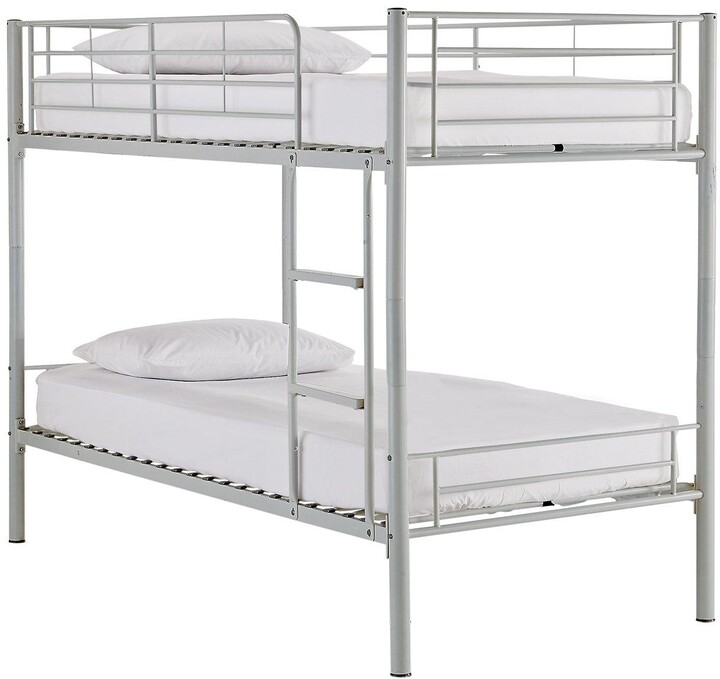 Domino Metal Bunk Bed Frame with Mattress Options Ladder And Guard