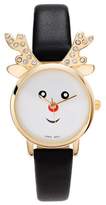 Thumbnail for your product : Geneva Platinum Women's Rhinestone Accent Reindeer Face Strap Watch