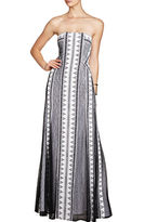 Thumbnail for your product : BCBGMAXAZRIA Kia Strapless Print Blocked Dress