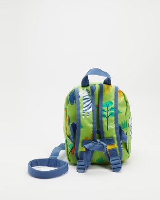 Penny Scallan Boy's Green Backpacks - Mini Backpack School with Rein