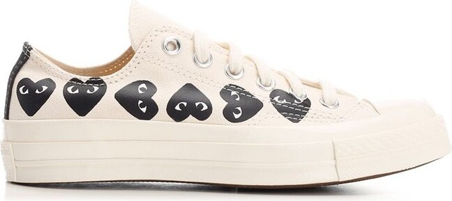 Comme des Garçons PLAY X Converse Chuck 70 Heart Printed Lace-Up Sneakers