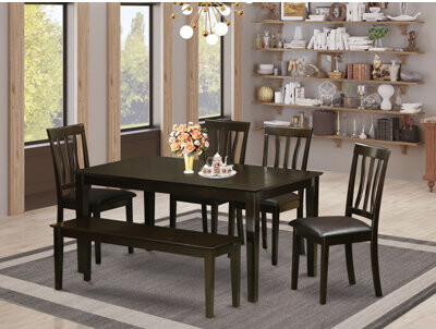 Winston Porter Alingtons Solid Wood Dining Set