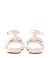 Thumbnail for your product : Miu Miu Crystal-embellished patent-leather sandals