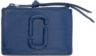 Marc Jacobs Blue Small Snapshot Top Zip Card Holder