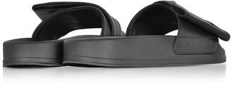 Clergerie Robert Clergerie Wendy Black Leather Slide Sandals W/black Sole