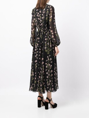 Giambattista Valli Floral-Print Silk Maxi Dress