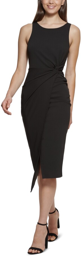 scuba crepe sheath dress