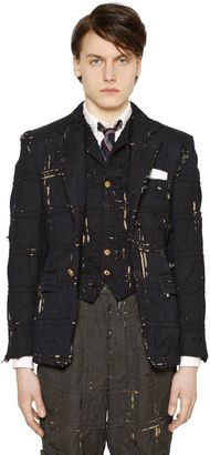 Thom Browne Destroyed Piping Wool Canvas Jacket