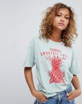 Thumbnail for your product : Pull&Bear pineapple tee in sky blue