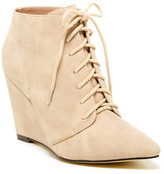 Thumbnail for your product : Michael Antonio Caron Lace-Up Wedge Bootie