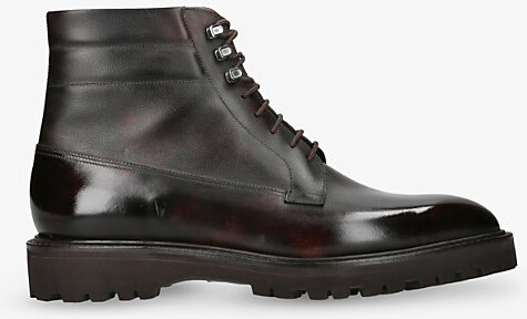 John Lobb Mens Dark Brown Alder Leather Boots Eur 46 / 12 Uk Men