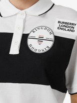 Thumbnail for your product : Burberry Logo Applique Striped Oversized Polo Shirt