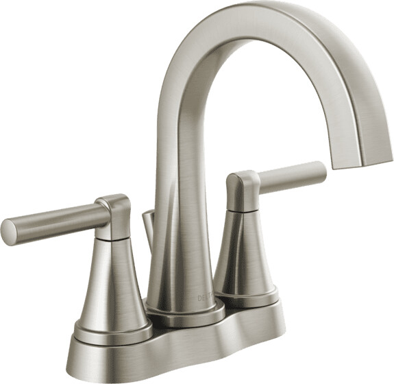 Delta Faucet Delta Becker Two Handle Centerset Bathroom Faucet in Spotshield Brushed Nickel 25891LF-SP