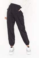 Thumbnail for your product : Nasty Gal Womens Running Up Bills High-Waisted Zip Joggers - black - 10
