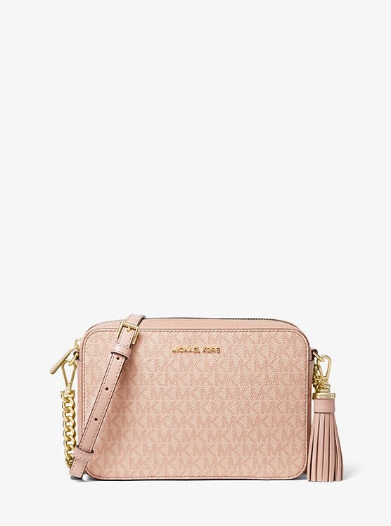 Actualizar 60+ imagen michael kors ginny medium logo crossbody bag pink
