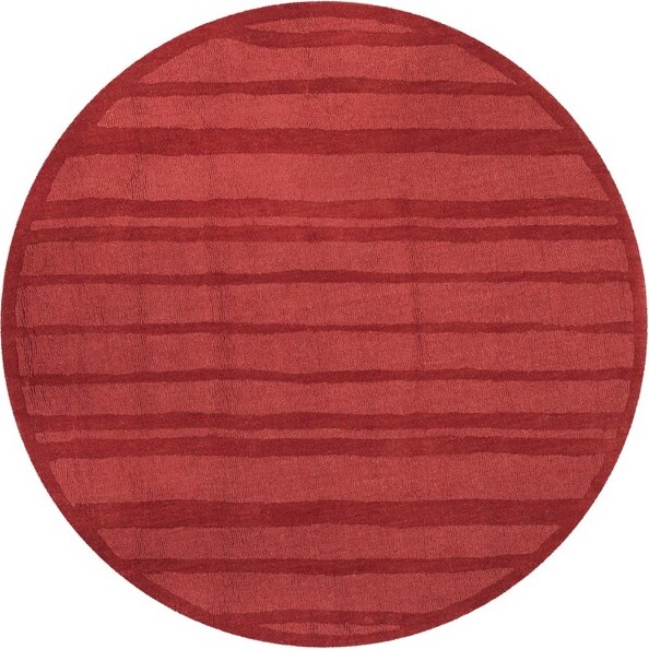 Martha Stewart MarthaStewartFreehandStripe-MSR4619-IndoorHandTuftedAreaRugs-Vermillon-8'round
