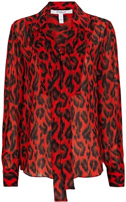 red animal print
