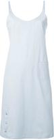Helmut Lang - robe mi-longue à bretelles fines - women - coton - M