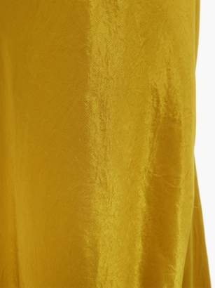 Ann Demeulemeester Open Back Satin Dress - Womens - Yellow