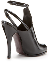 Thumbnail for your product : Gucci Jade Ankle Strap Peep-Toe Bootie