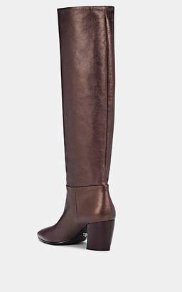 Prada Women's Leather Knee Boots - Cordovan