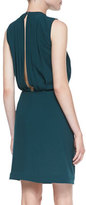Thumbnail for your product : L'Agence Sleeveless Draped Dress, Teal